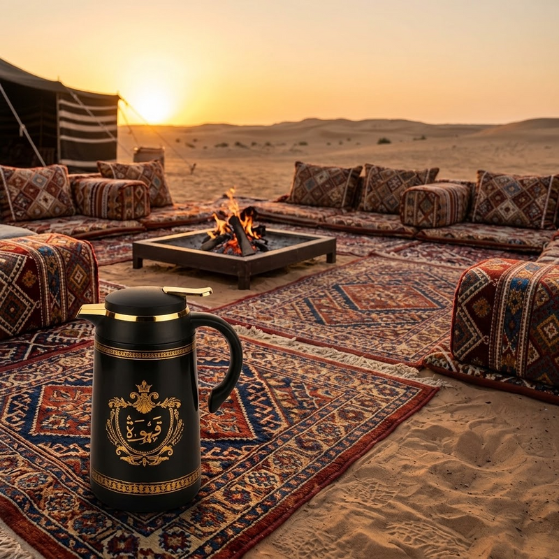 For desert trips: keeps drinks hot for 12 to 24 hours