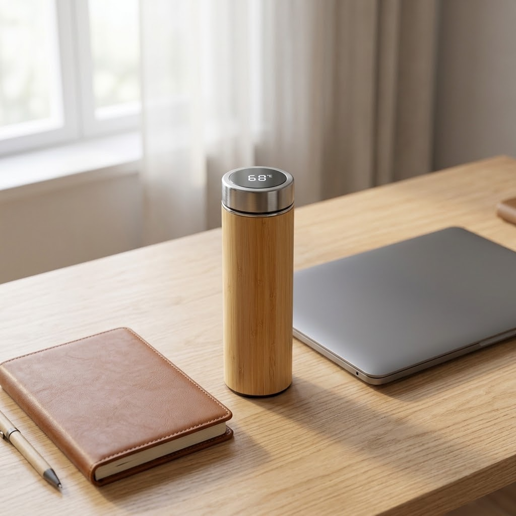 At work: your tea stays hot on the desk